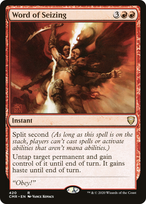 Word of Seizing (CMR-420) [Commander Legends] MTG Single Wizards of the Coast