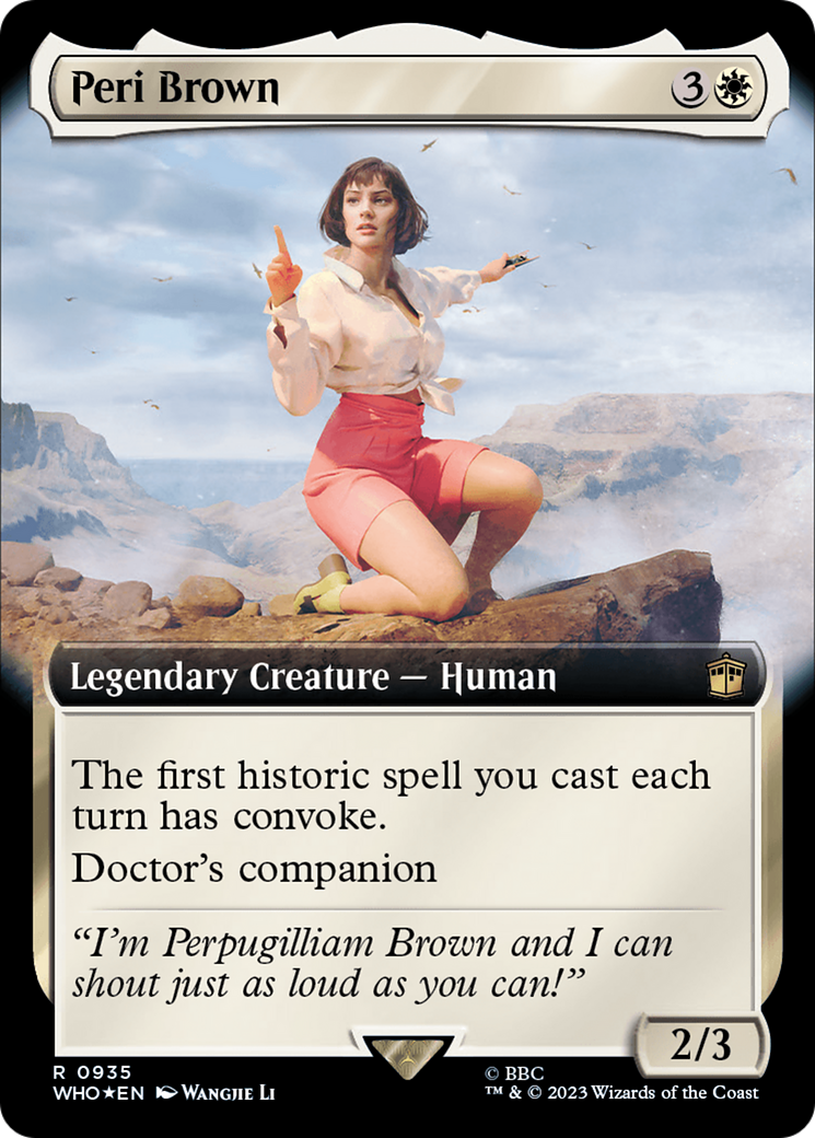 Peri Brown (Surge Foil) (WHO-935) [Doctor Who] (Extended Art) Foil MTG Single Wizards of the Coast