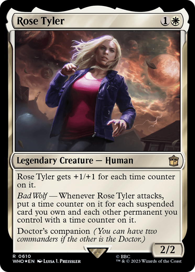 Rose Tyler (Surge Foil) (WHO-610) [Doctor Who] Foil MTG Single Wizards of the Coast