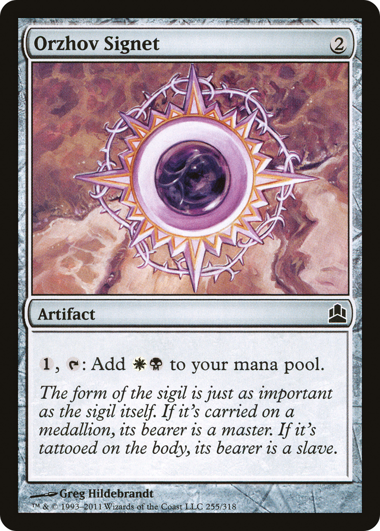 Orzhov Signet (CMD-255) [Commander 2011] MTG Single Wizards of the Coast