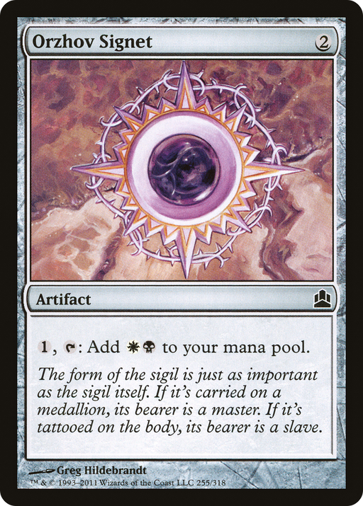 Orzhov Signet (CMD-255) [Commander 2011] MTG Single Wizards of the Coast