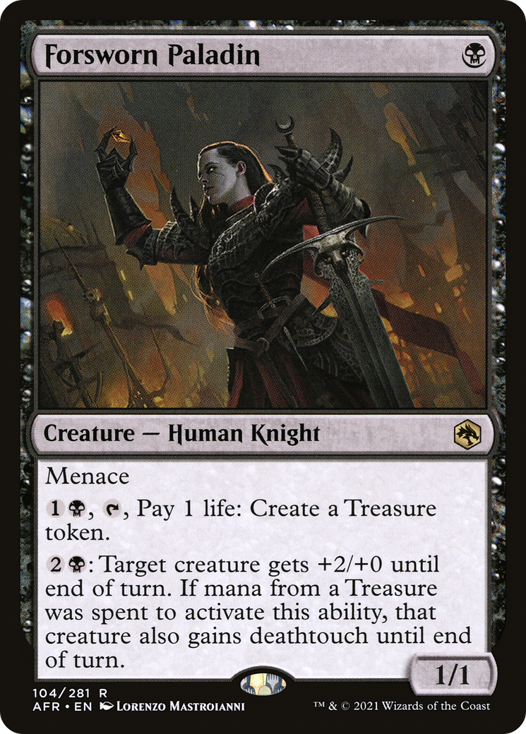 Forsworn Paladin (AFR-104) [Adventures in the Forgotten Realms] MTG Single Wizards of the Coast
