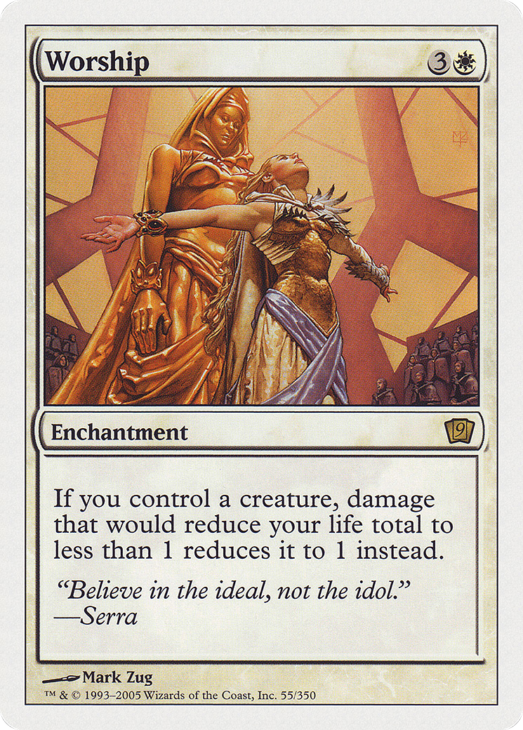 Worship (9ED-055) [9th Edition] Foil MTG Single Wizards of the Coast