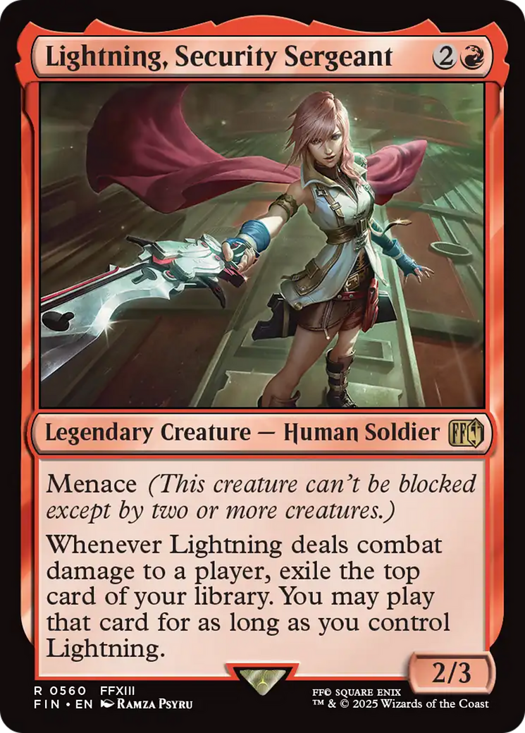 Lightning, Security Sergeant (FIN-560) [FINAL FANTASY] MTG Single Wizards of the Coast