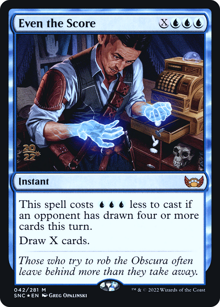 Even the Score (PRE-42S) [Streets of New Capenna Promos] Foil MTG Single Wizards of the Coast