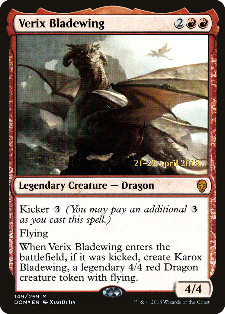 Verix Bladewing (PRE-149) [Dominaria Promos] Foil MTG Single Wizards of the Coast