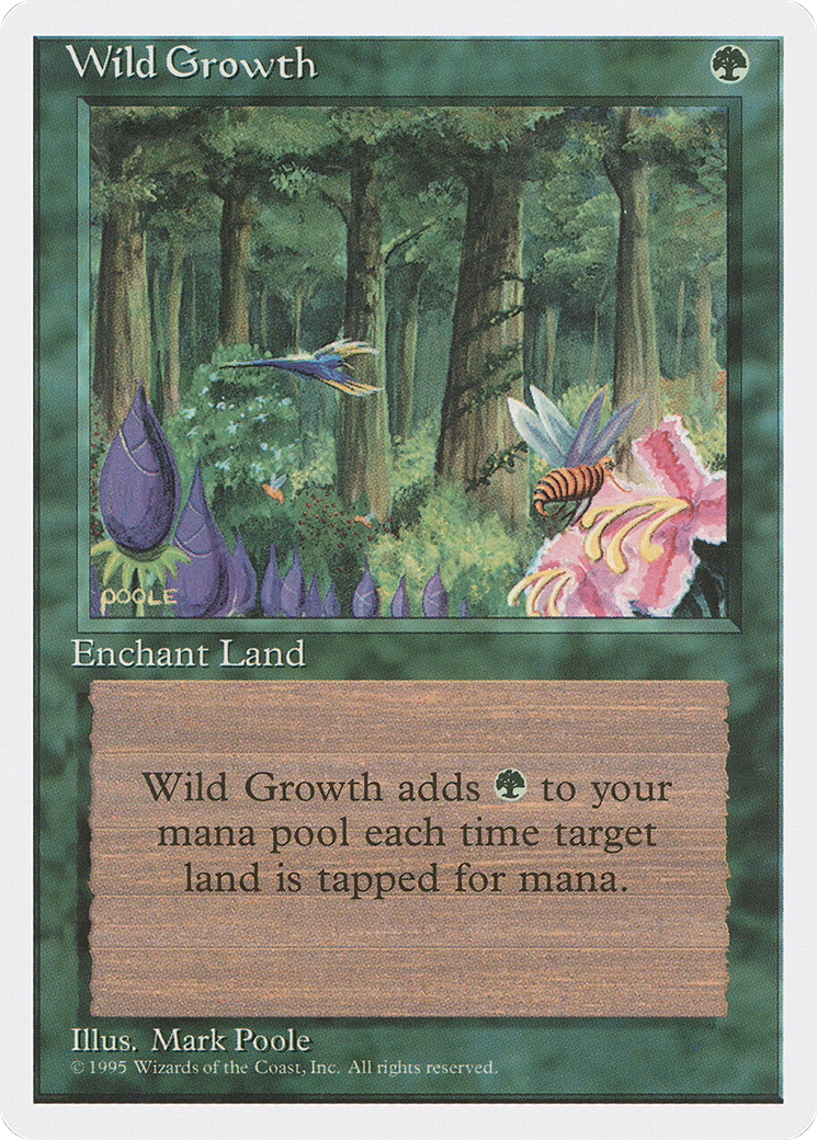Wild Growth (4ED-) [Fourth Edition] MTG Single Wizards of the Coast
