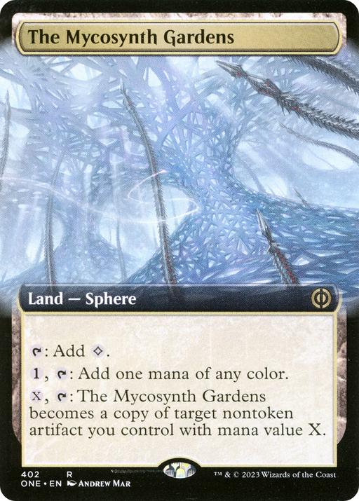The Mycosynth Gardens (ONE-402) [Phyrexia: All Will Be One] (Extended Art) MTG Single Wizards of the Coast