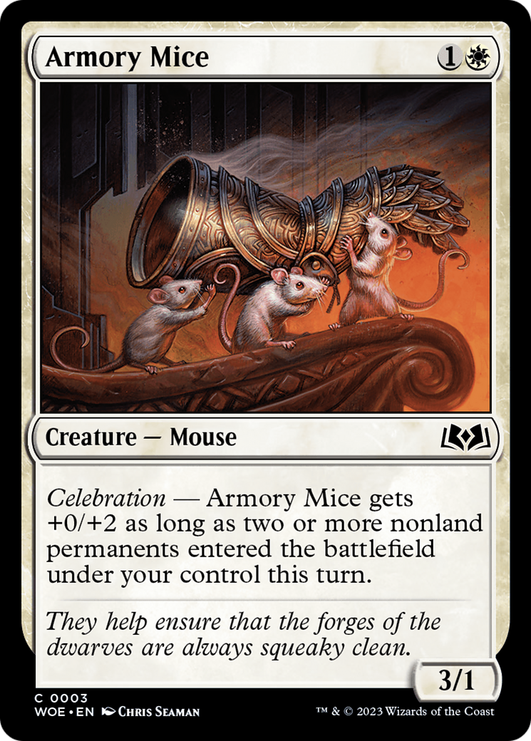 Armory Mice (WOE-003) [Wilds of Eldraine] Foil MTG Single Wizards of the Coast