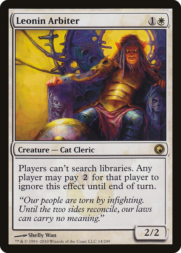 Leonin Arbiter (SOM-014) [Scars of Mirrodin] MTG Single Wizards of the Coast