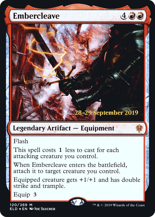 Embercleave (PRE-120) [Throne of Eldraine Promos] Foil MTG Single Wizards of the Coast