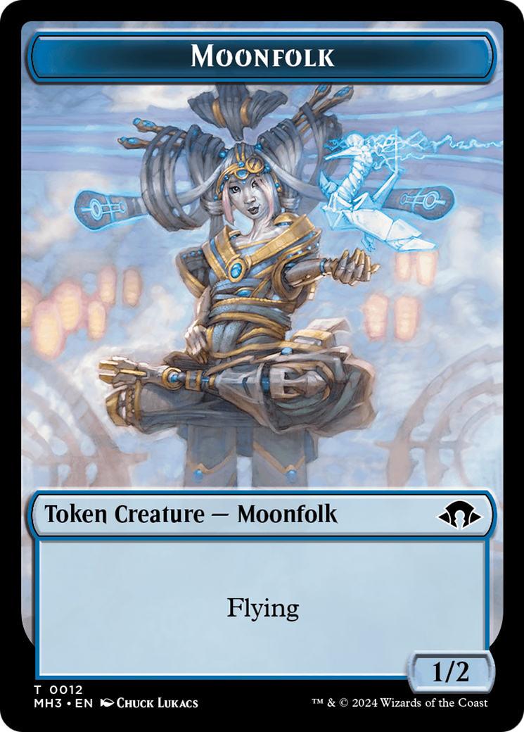 Moonfolk Token [Tokens] Modern Horizons 3 Tokens MTG Single Magic: The Gathering