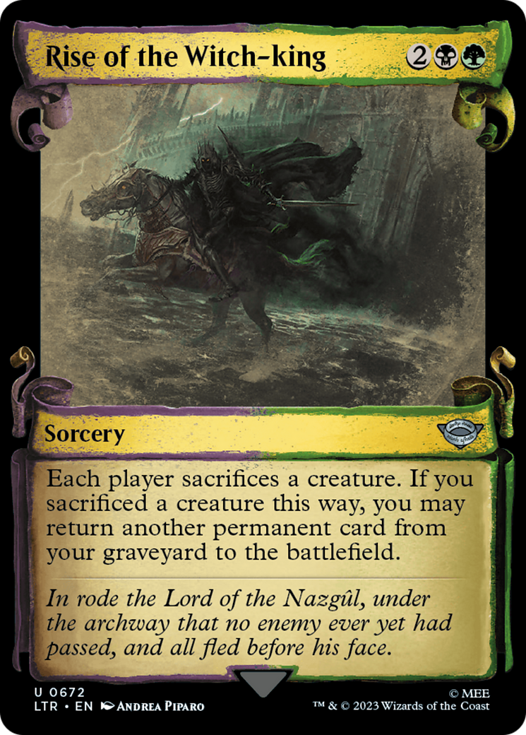 Rise of the Witch-king (Showcase Scrolls) (LTR-672) [The Lord of the Rings: Tales of Middle-earth] (Showcase) Foil MTG Single Wizards of the Coast