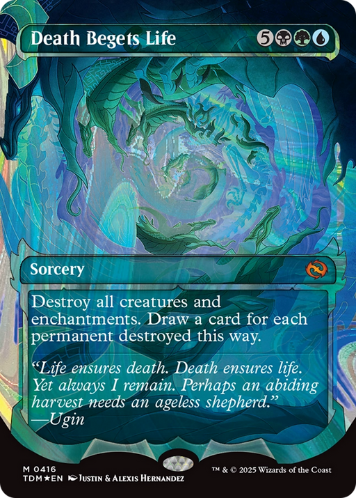 Death Begets Life (Halo Foil) (TDM-416) [Tarkir: Dragonstorm] (Showcase) Foil MTG Single Wizards of the Coast