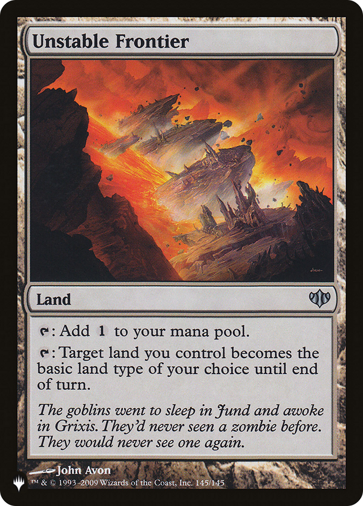 Unstable Frontier (LIST-CON-145) [Mystery Booster] The List MTG Single Wizards of the Coast