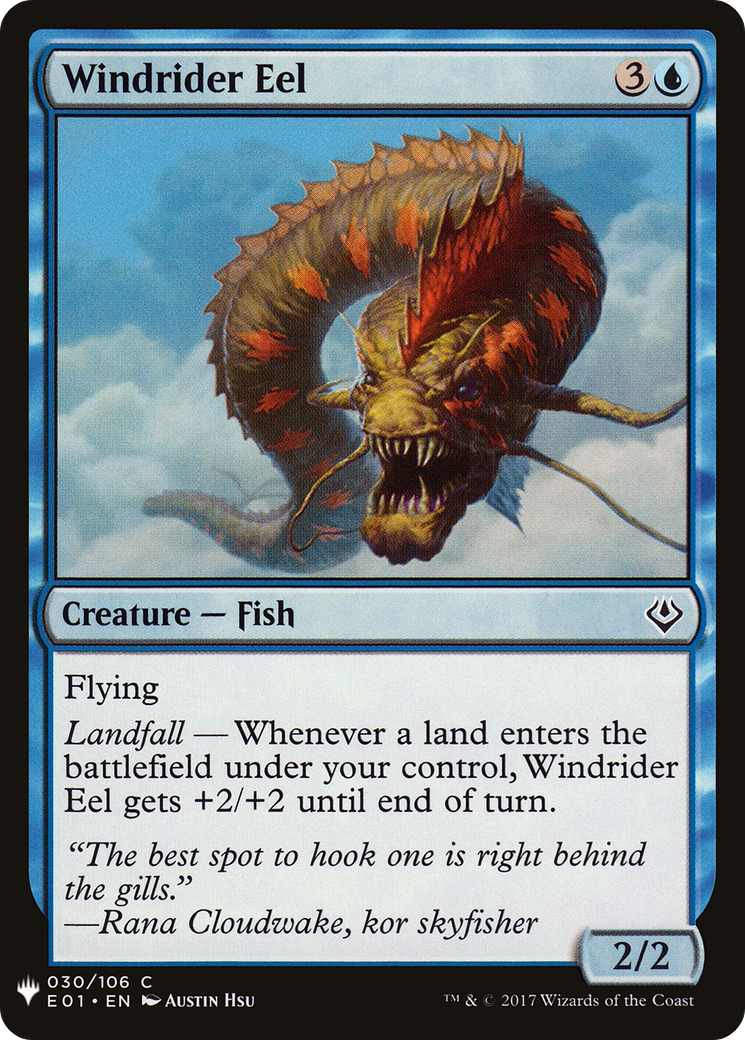 Windrider Eel (LIST-E01-30) [Mystery Booster] The List MTG Single Wizards of the Coast