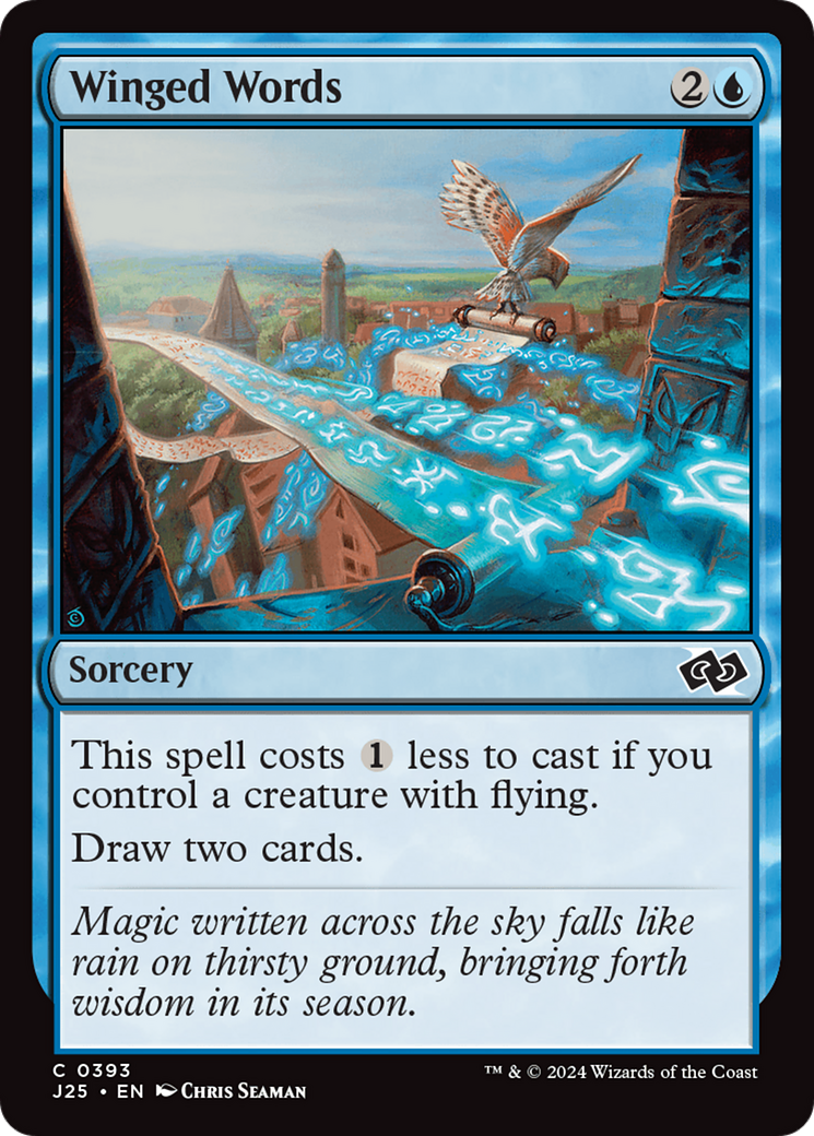 Winged Words (J25-393) [Foundations Jumpstart] MTG Single Wizards of the Coast