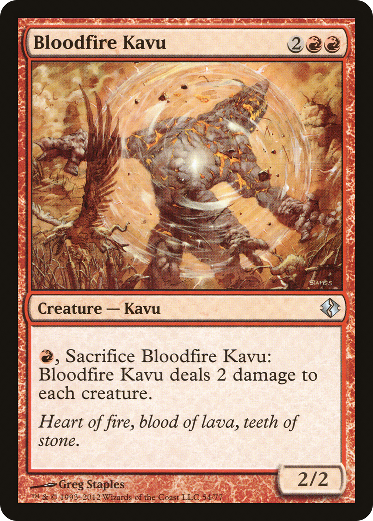 Bloodfire Kavu (DDI-054) [Misc] Duel Decks: Venser vs. Koth MTG Single Wizards of the Coast