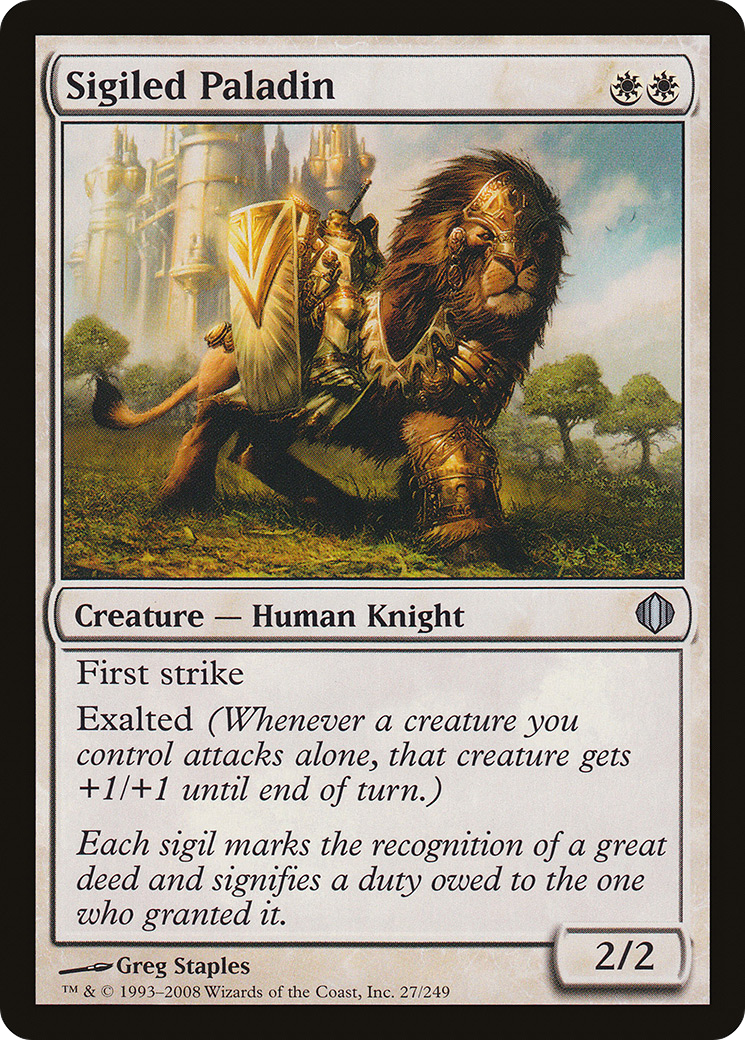 Sigiled Paladin (ALA-027) [Shards of Alara] MTG Single Wizards of the Coast