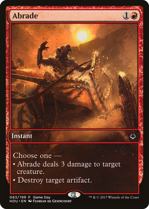 Abrade (Game Day) [Hour of Devastation Promos] MTG Single Magic: The Gathering