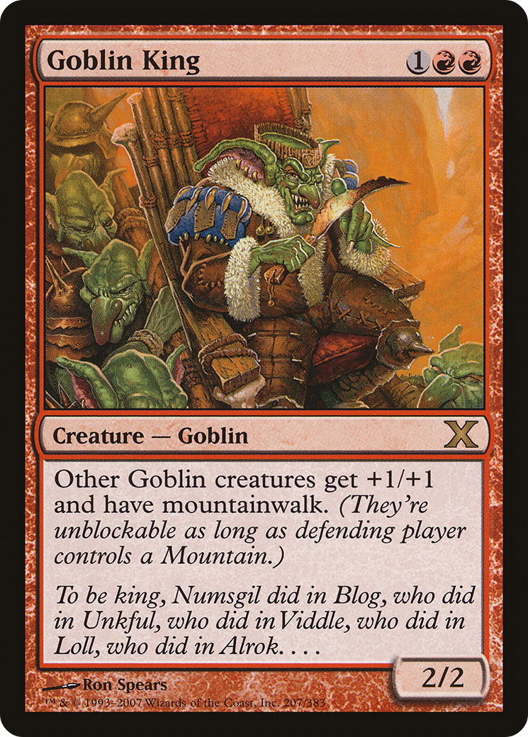 Goblin King (10E-207) [Tenth Edition] MTG Single Wizards of the Coast