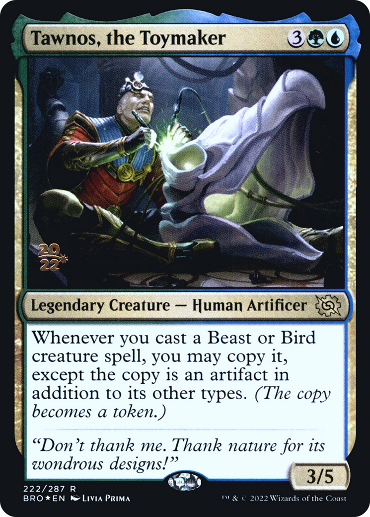 Tawnos, the Toymaker (PRE-222S) [The Brothers' War Promos] Foil MTG Single Wizards of the Coast