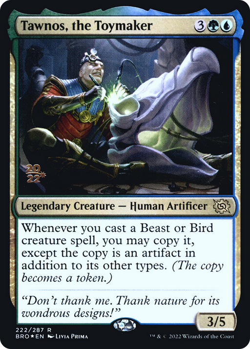 Tawnos, the Toymaker (PRE-222S) [The Brothers' War Promos] Foil MTG Single Wizards of the Coast