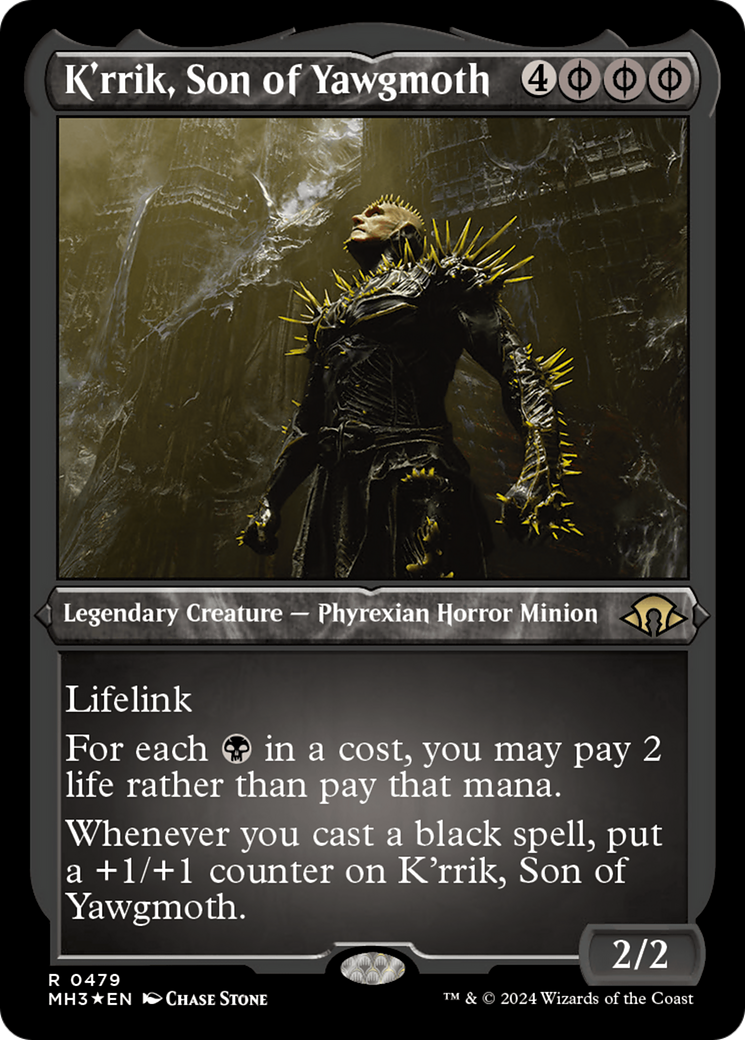 K'rrik, Son of Yawgmoth (Foil Etched) (MH3-479) [Modern Horizons 3] Foil MTG Single Wizards of the Coast