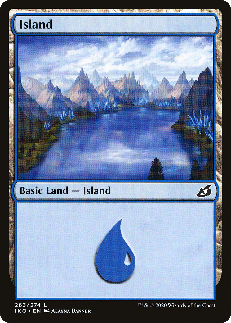 Island (IKO-263) [Ikoria: Lair of Behemoths] Foil MTG Single Wizards of the Coast