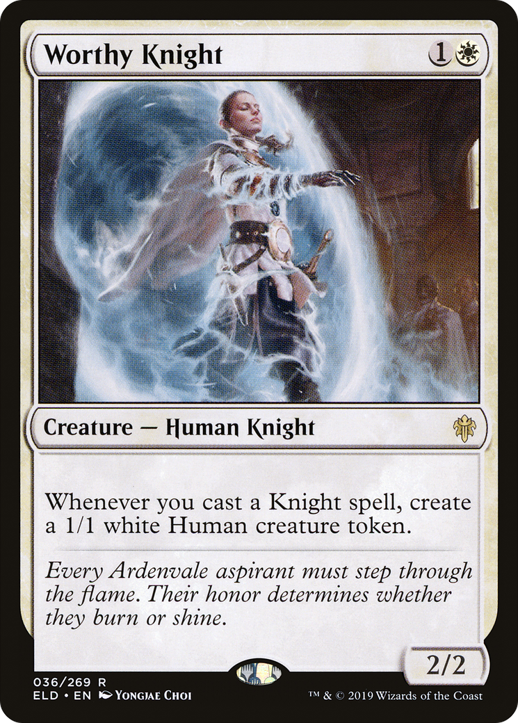 Worthy Knight (ELD-036) [Throne of Eldraine] Foil MTG Single Wizards of the Coast