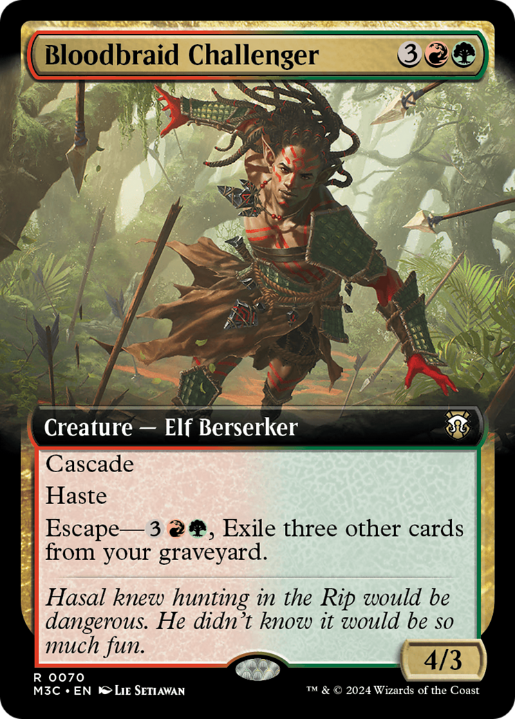 Bloodbraid Challenger (M3C-070) [Modern Horizons 3 Commander] (Extended Art) MTG Single Wizards of the Coast
