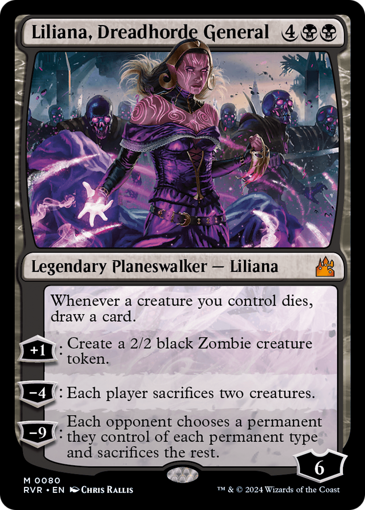 Liliana, Dreadhorde General (RVR-080) [Ravnica Remastered] MTG Single Wizards of the Coast
