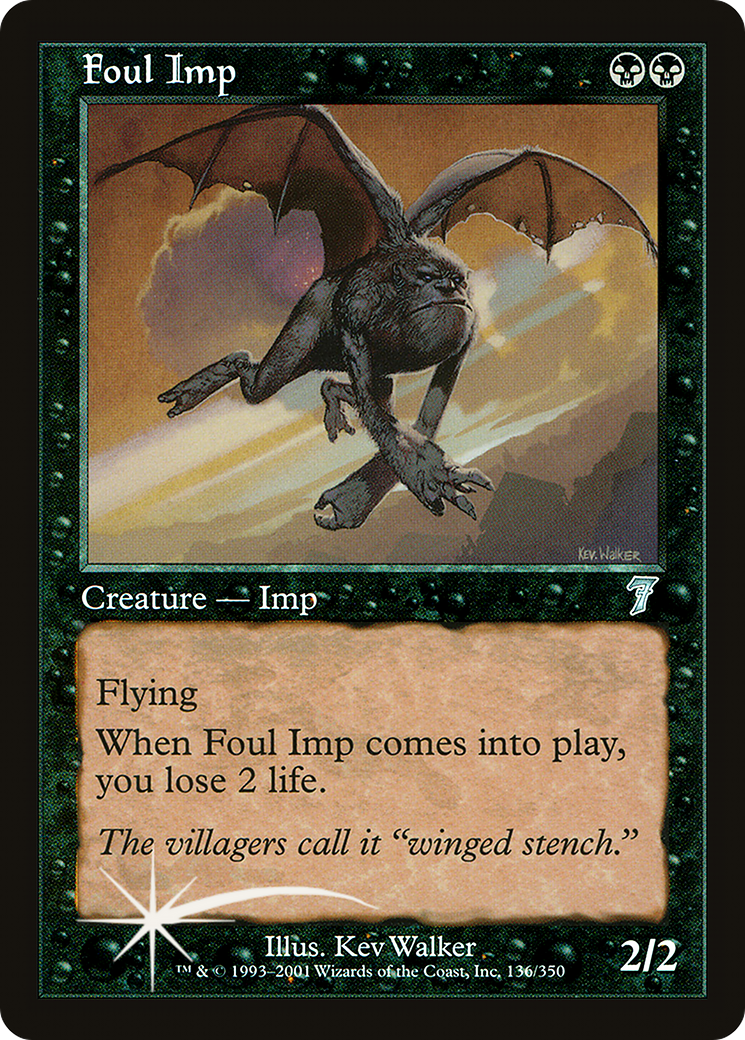 Foul Imp (7ED-136) [Seventh Edition] Foil MTG Single Wizards of the Coast