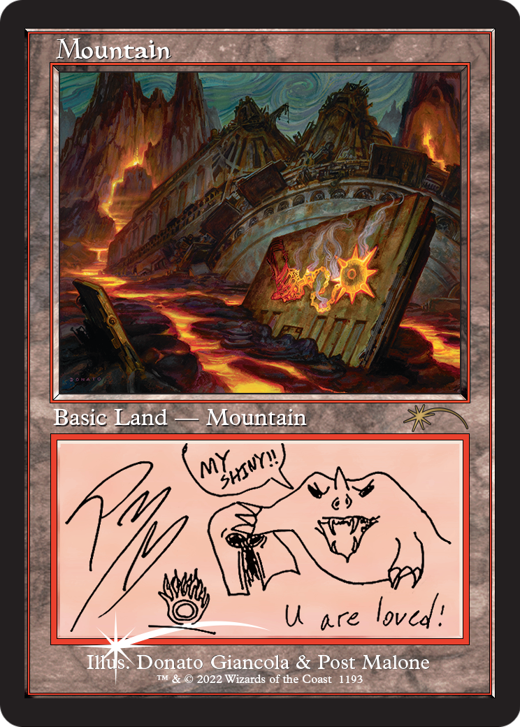 Mountain (Post Malone) (SLD-1193) [Secret Lair] Drop MTG Single Wizards of the Coast