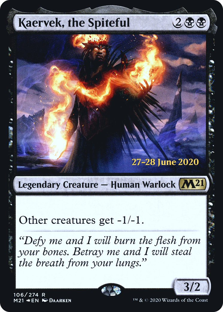 Kaervek, the Spiteful (PRE-106) [Core Set 2021 Promos] Foil MTG Single Wizards of the Coast
