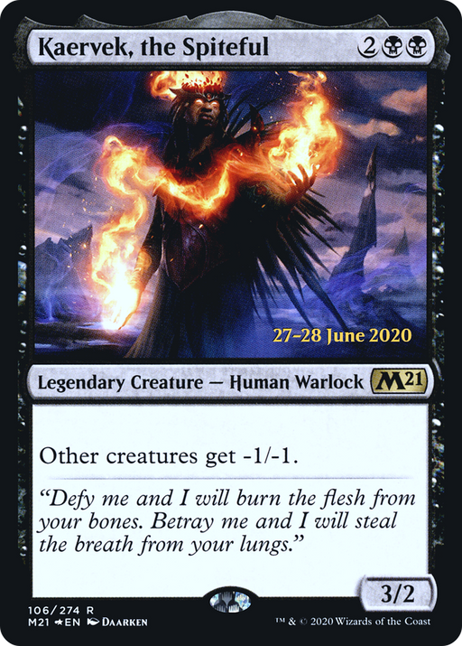 Kaervek, the Spiteful (PRE-106) [Core Set 2021 Promos] Foil MTG Single Wizards of the Coast