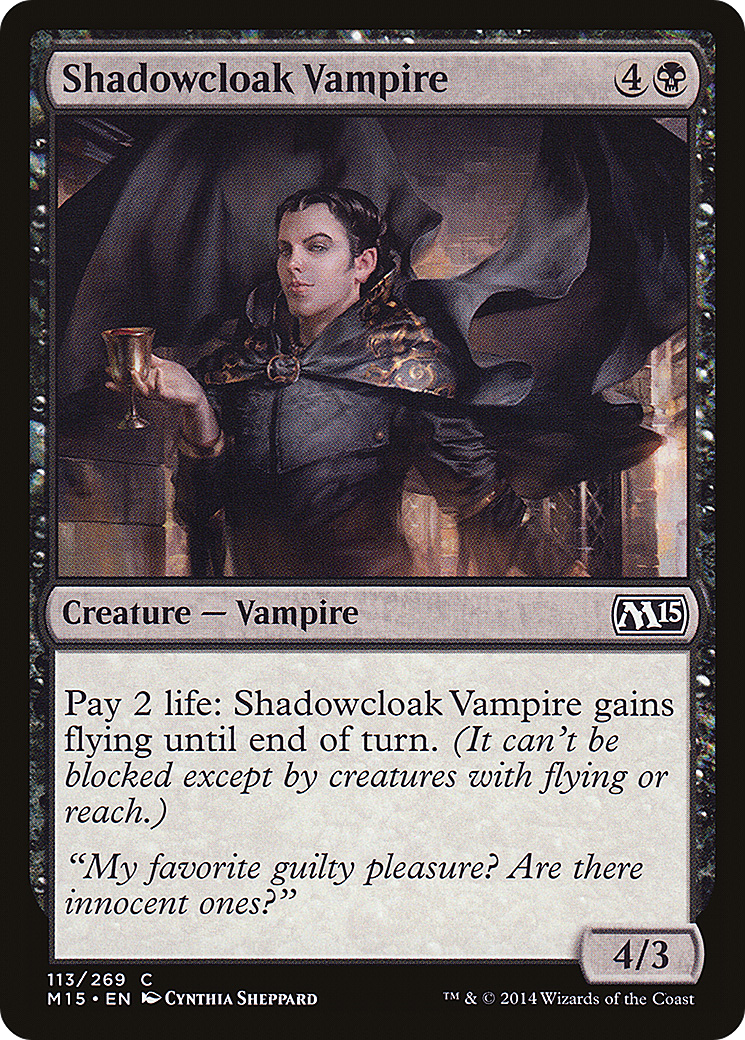 Shadowcloak Vampire (M15-113) [Magic 2015] Foil MTG Single Wizards of the Coast