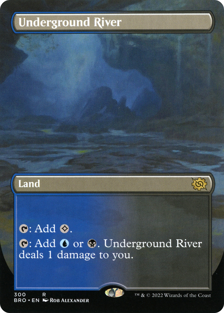 Underground River (BRO-300) [The Brothers' War] (Borderless) Foil MTG Single Wizards of the Coast