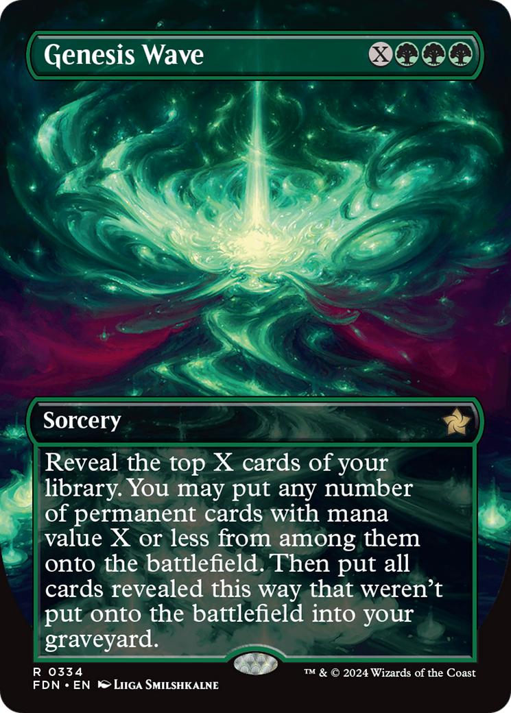Genesis Wave (FDN-334) [Foundations] (Borderless) Foil MTG Single Wizards of the Coast