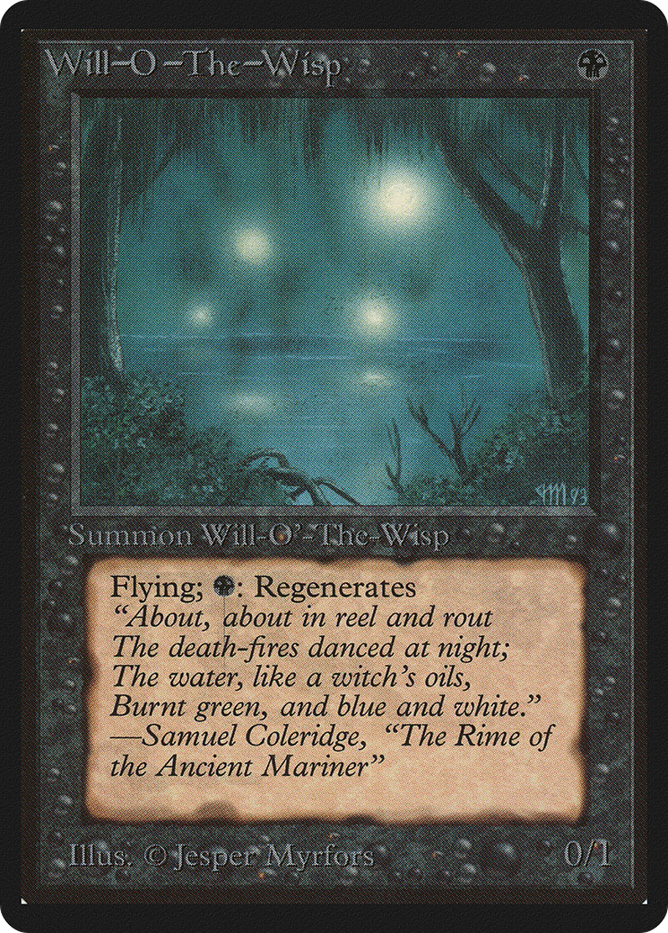 Will-o'-the-Wisp (LEB-136) [Oldschool] Limited Edition Beta MTG Single Wizards of the Coast