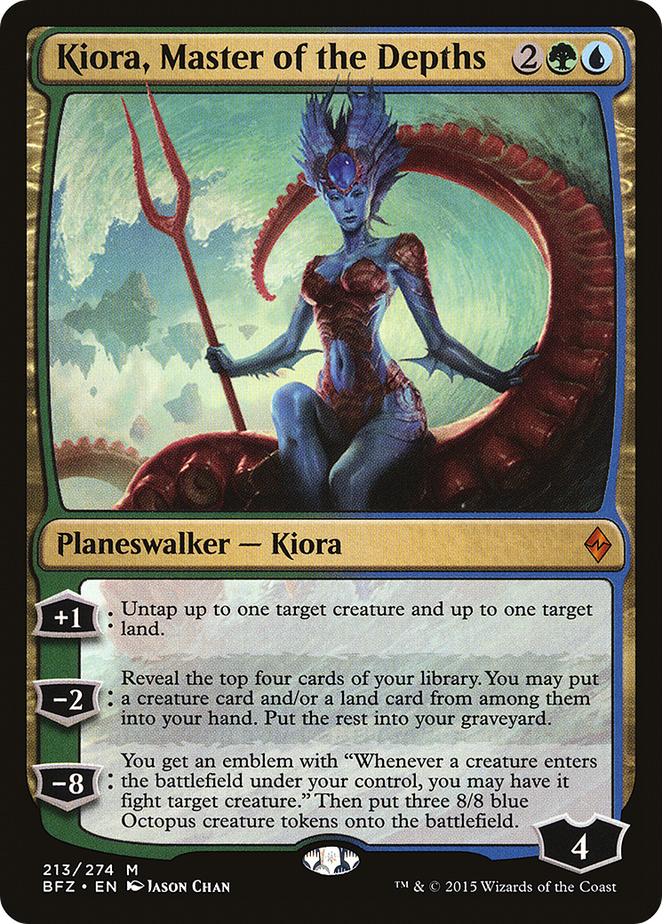 Kiora, Master of the Depths (BFZ-213) [Battle for Zendikar] Foil MTG Single Wizards of the Coast
