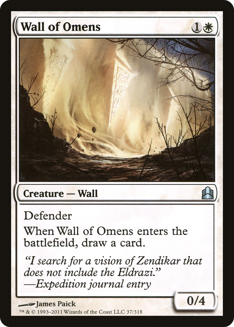 Wall of Omens (CMD-037) [Commander 2011] MTG Single Wizards of the Coast