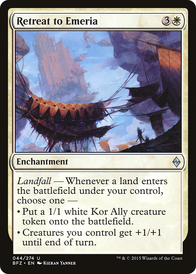 Retreat to Emeria (BFZ-044) [Battle for Zendikar] Foil MTG Single Wizards of the Coast