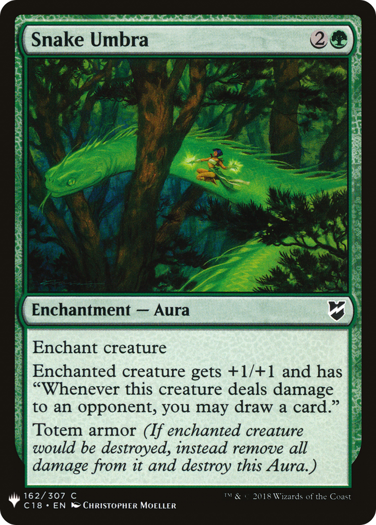 Snake Umbra (LIST-C18-162) [Mystery Booster] The List MTG Single Wizards of the Coast