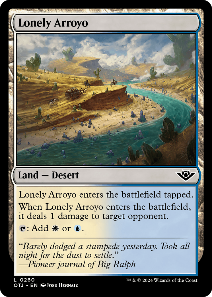 Lonely Arroyo (OTJ-260) [Outlaws of Thunder Junction] Foil MTG Single Wizards of the Coast
