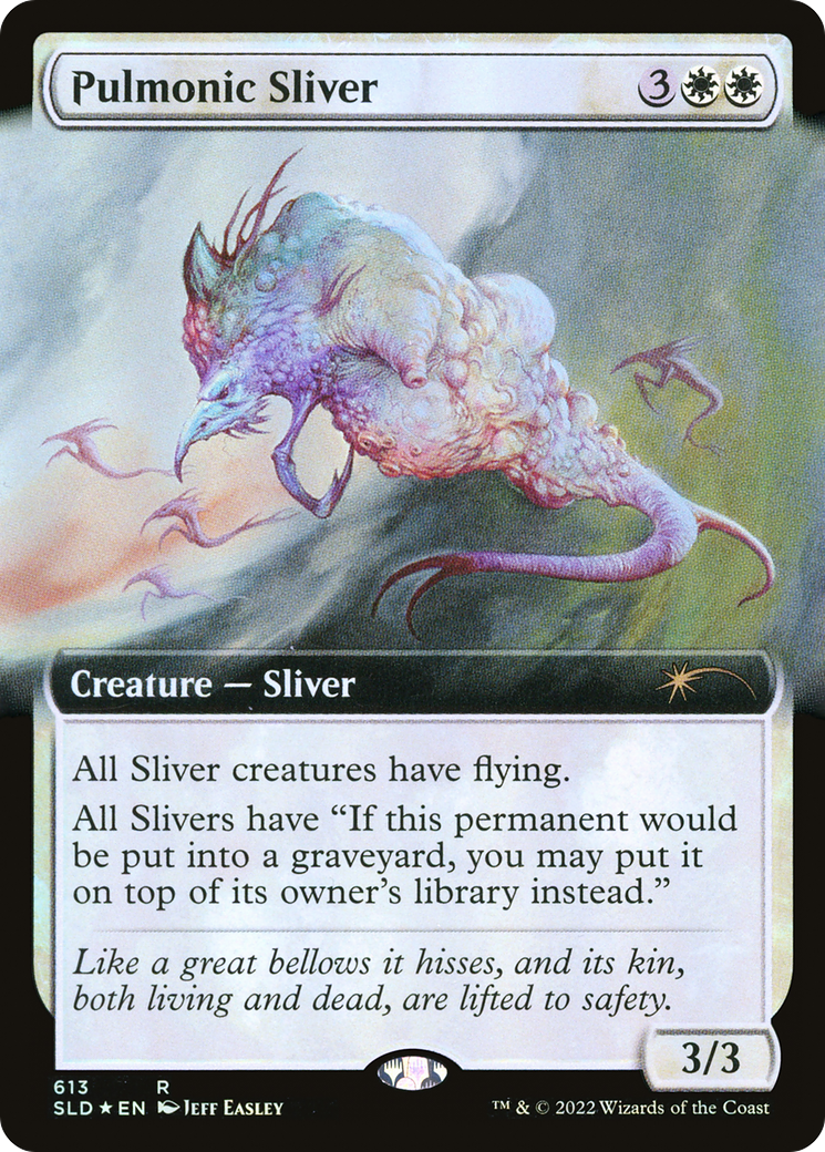 Pulmonic Sliver (SLD-613) [Secret Lair] Drop (Extended Art) Foil MTG Single Wizards of the Coast