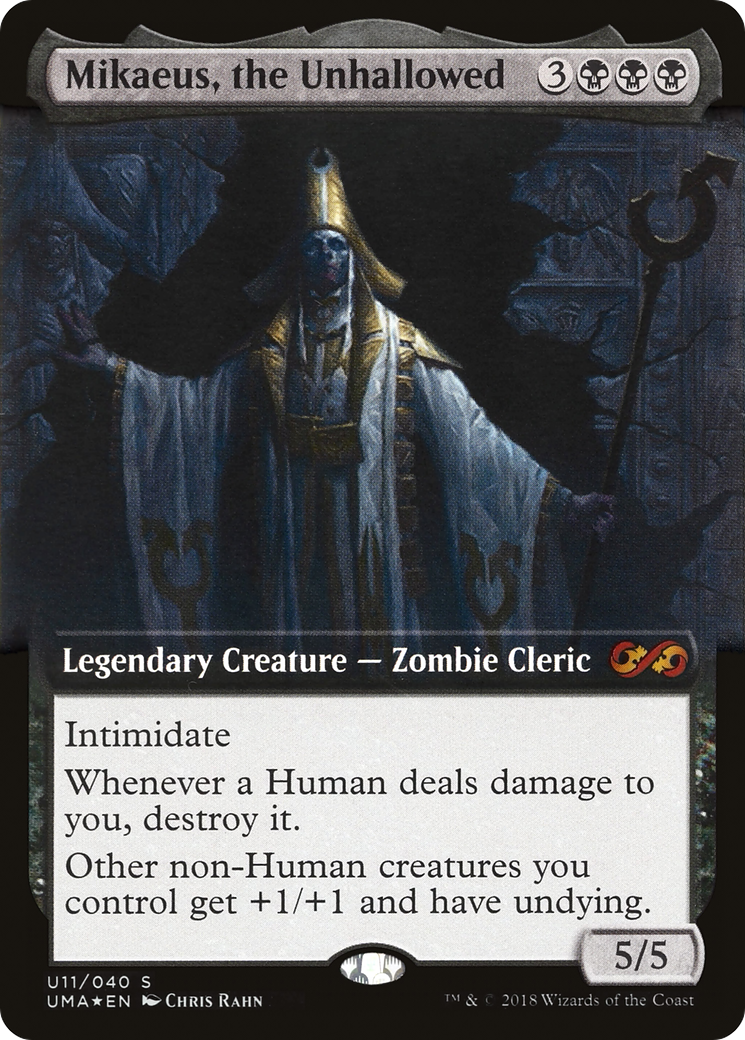 Mikaeus, the Unhallowed (UMA:BT-U11) [Ultimate Box Topper] (Extended Art) Foil MTG Single Wizards of the Coast