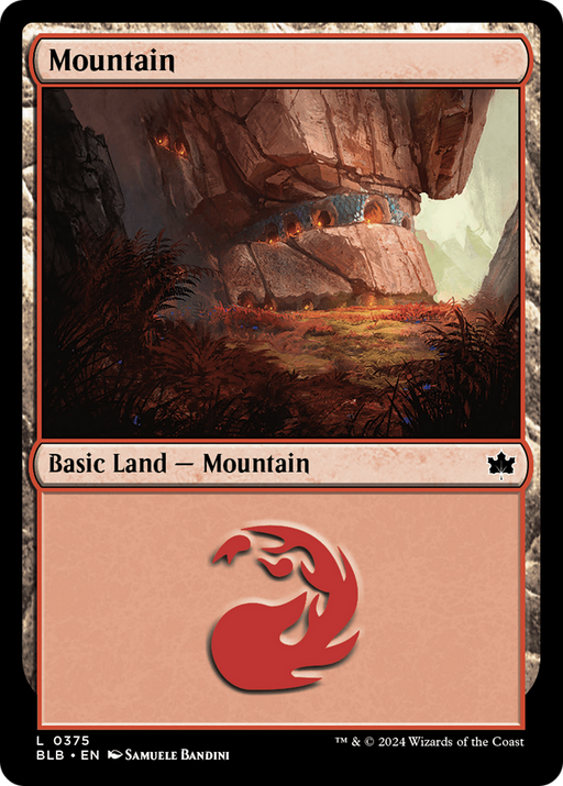 Mountain (0375) (BLB-375) [Bloomburrow] Foil MTG Single Wizards of the Coast