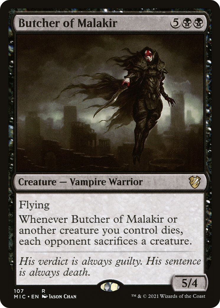 Butcher of Malakir (MIC-107) [Midnight Hunt Commander] MTG Single Wizards of the Coast