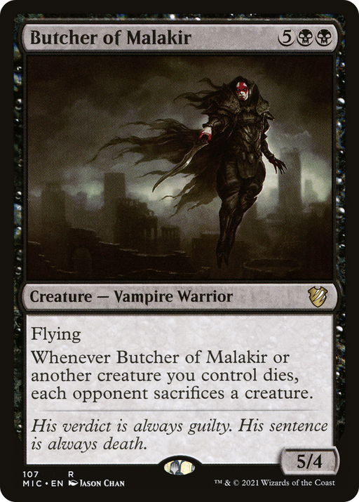 Butcher of Malakir (MIC-107) [Midnight Hunt Commander] MTG Single Wizards of the Coast